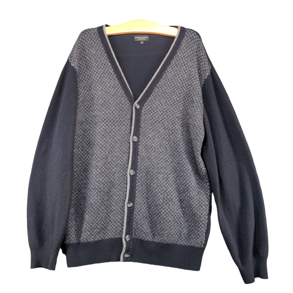 Franco Danti Cardigan Sweater Men's Multicolor Large Long Sleeve Wool Made Italy - Picture 1 of 12